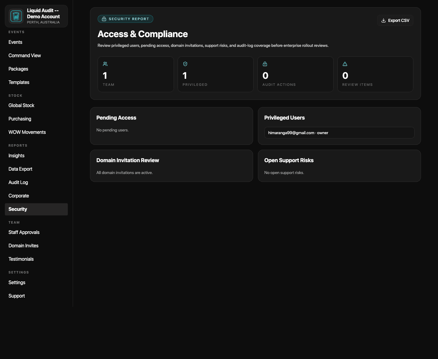Access and compliance