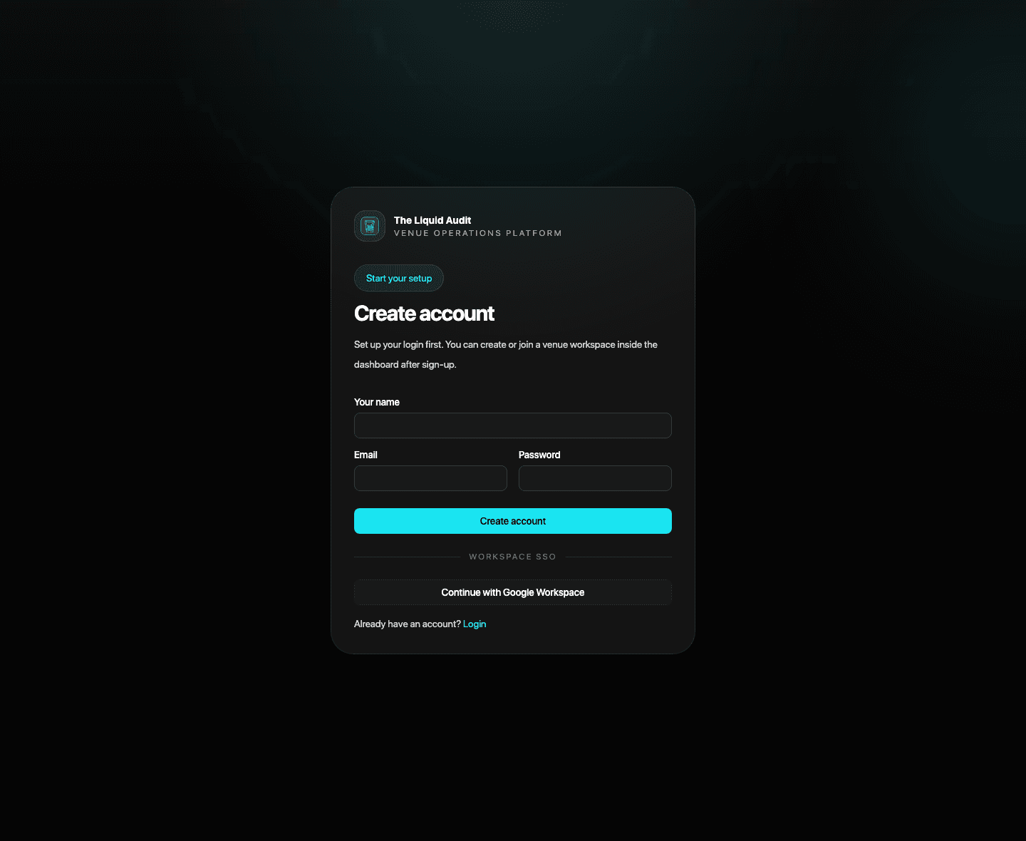 Create the account