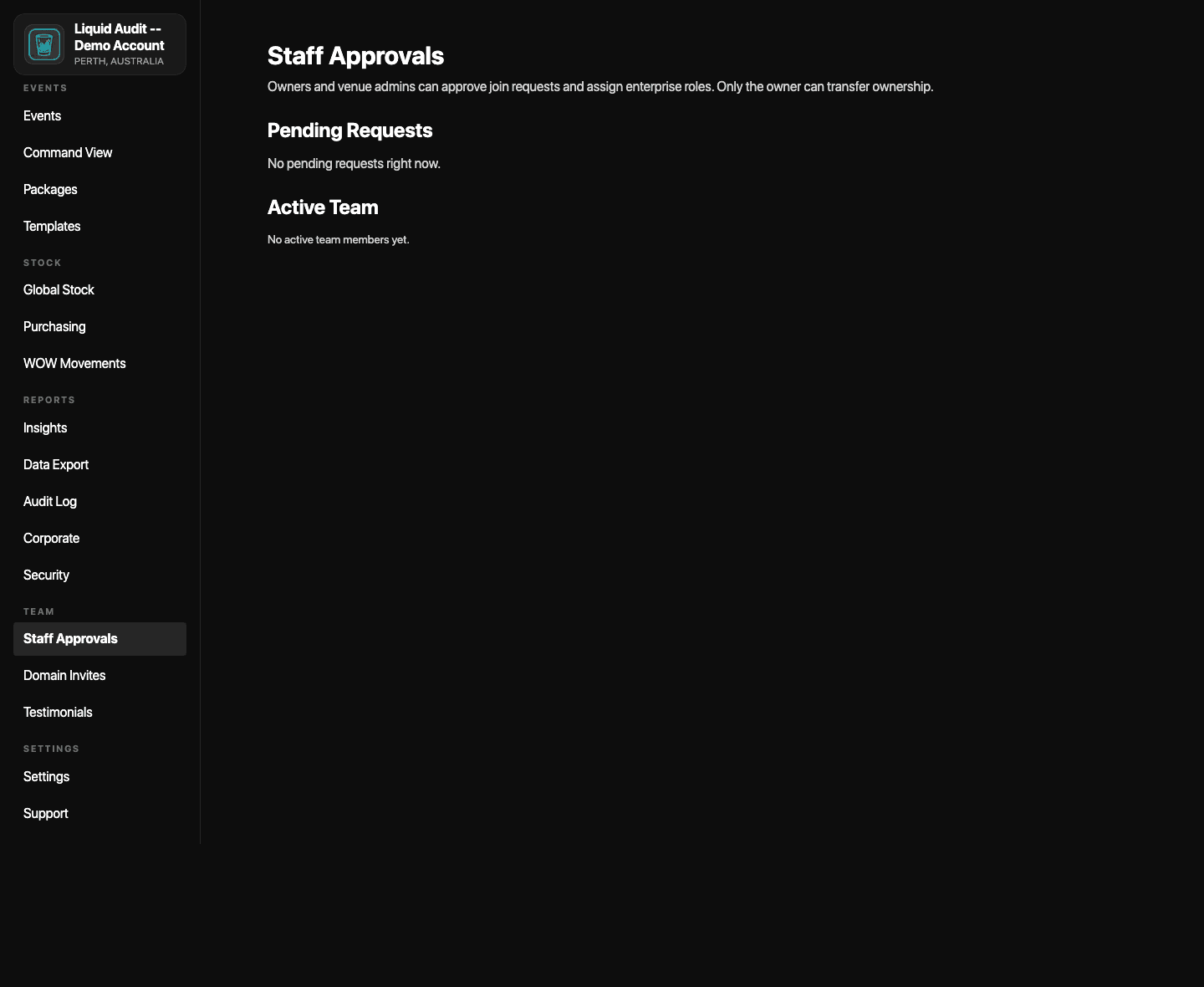 Manager approvals